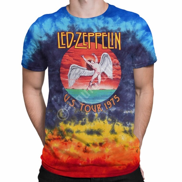 Led Zeppelin Tie-Dye Tee Graphic Band T-shirt NWT - Picture 3 of 4